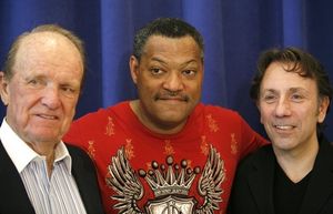 George Stevens, Laurence Fishburne and Leonard Foliga Photo