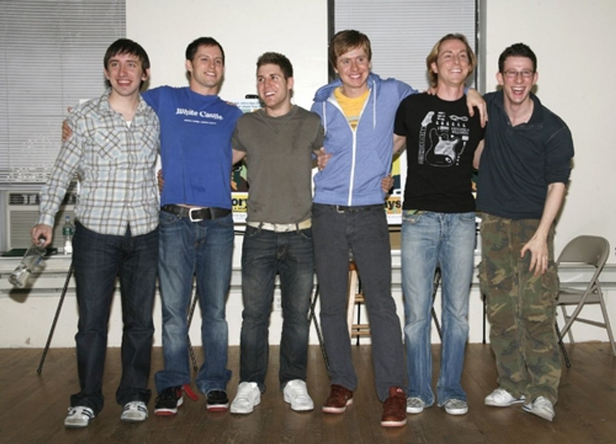 James Gardiner, Andrew C. Hall, Jesse JP Johnson, Steven Booth, Adam Halpin and Nick Blaemire at 