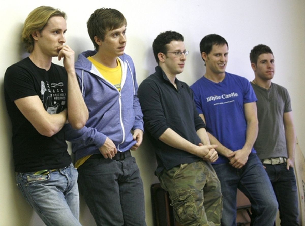 Adam Halpin, Steven Booth, Nick Blaemire, Andrew C. Hall and Jesse JP Johnson at 