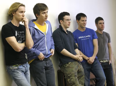Adam Halpin, Steven Booth, Nick Blaemire, Andrew C. Hall and Jesse JP Johnson Photo