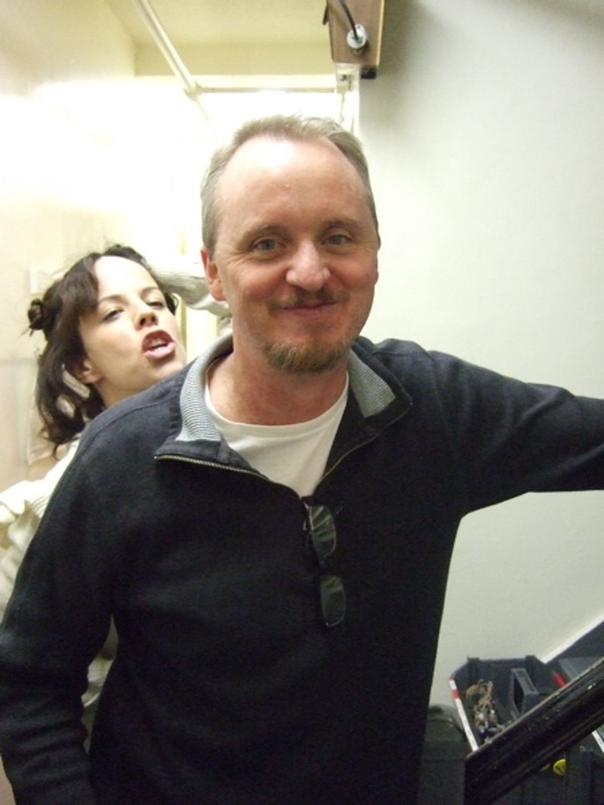 Lighting genius BRIAN MAC DEVITT comes by to say HI and gets a special greeting from KRITZER. at 