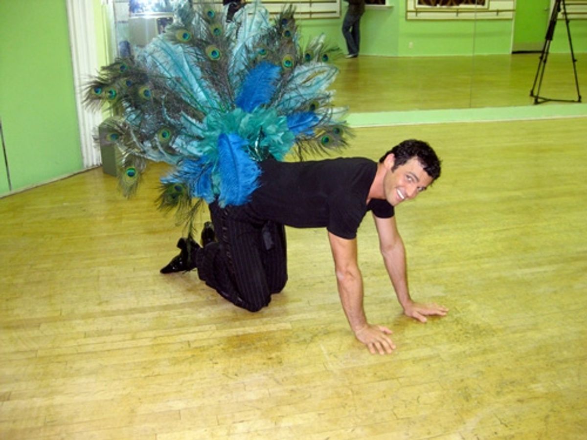 Marissa Jaret Winokur: 'I made Tony Dovolani put my head dress on!
Note to ANYONE in my life - NEVER pose for a photo if you
don't want it on my blog! at 