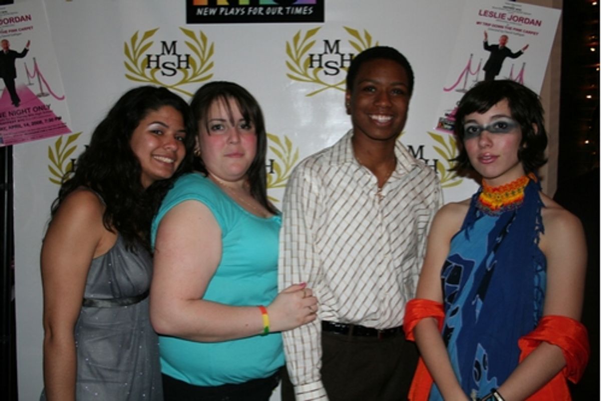 Harvey Milk High School Students Rachel Sanchez, Judith Torres, at 