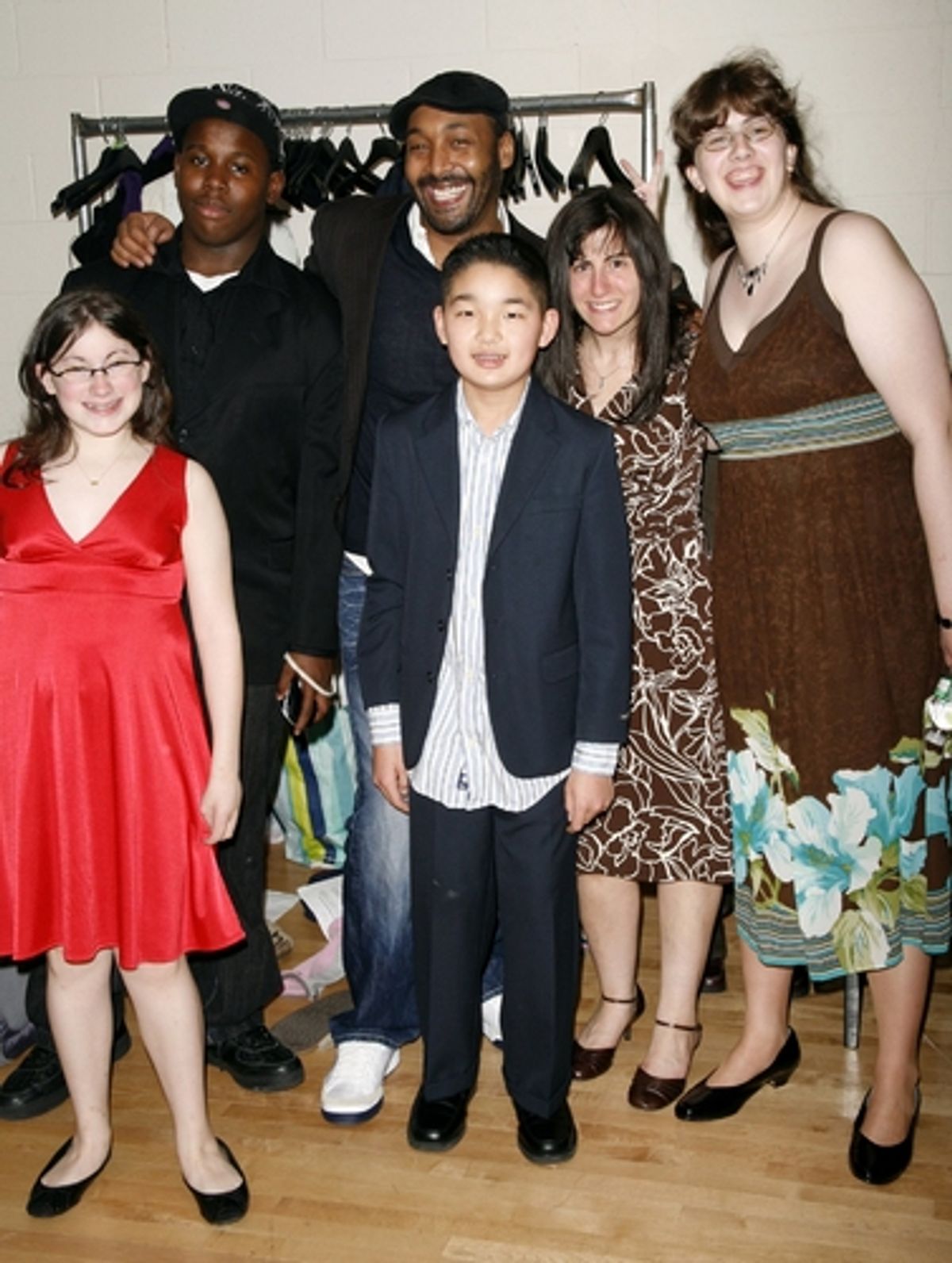 Jesse L. Martin and the Our Time Company at Backstage At The Our Time Awards