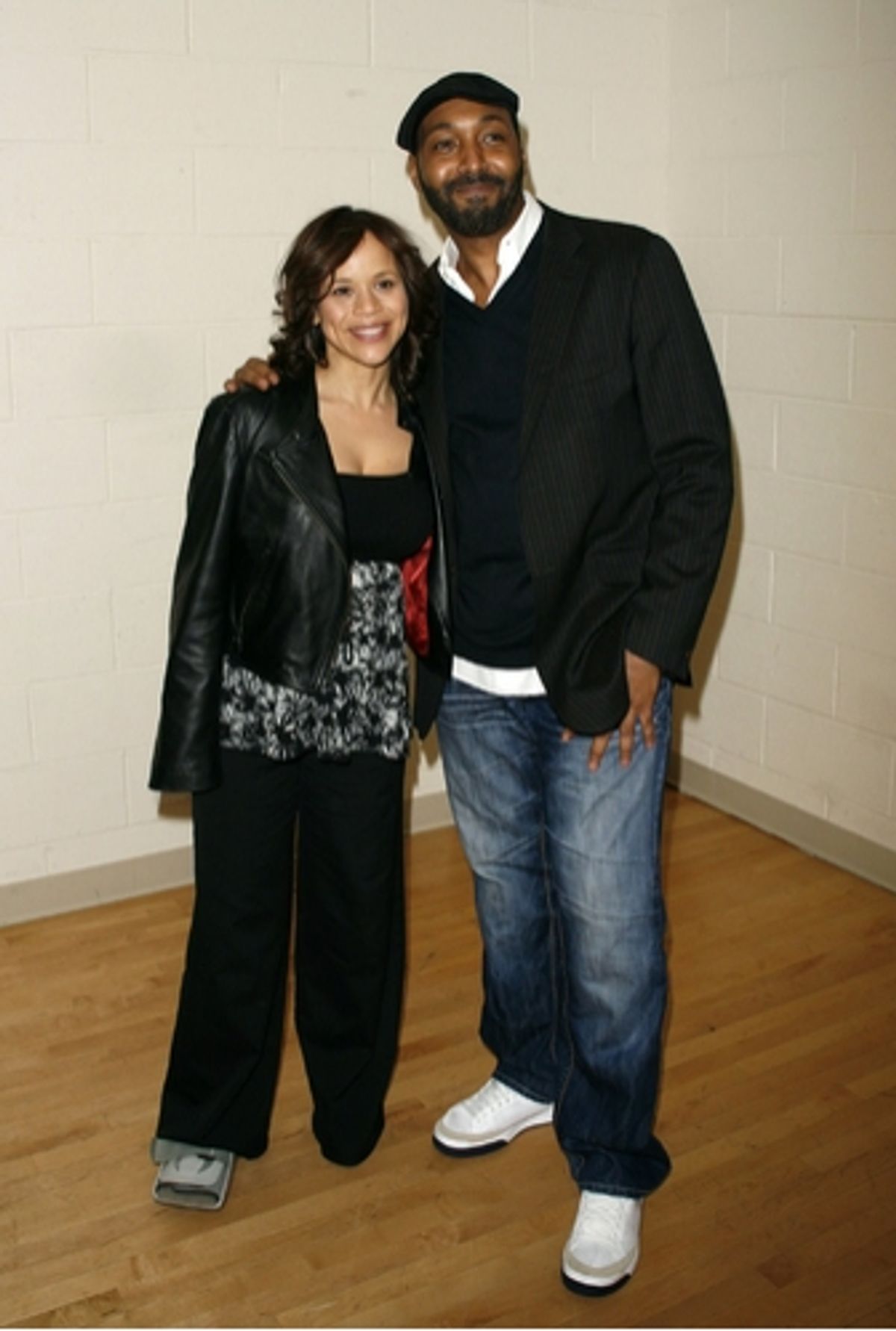 Rosie Perez and Jesse L. Martin at Backstage At The Our Time Awards