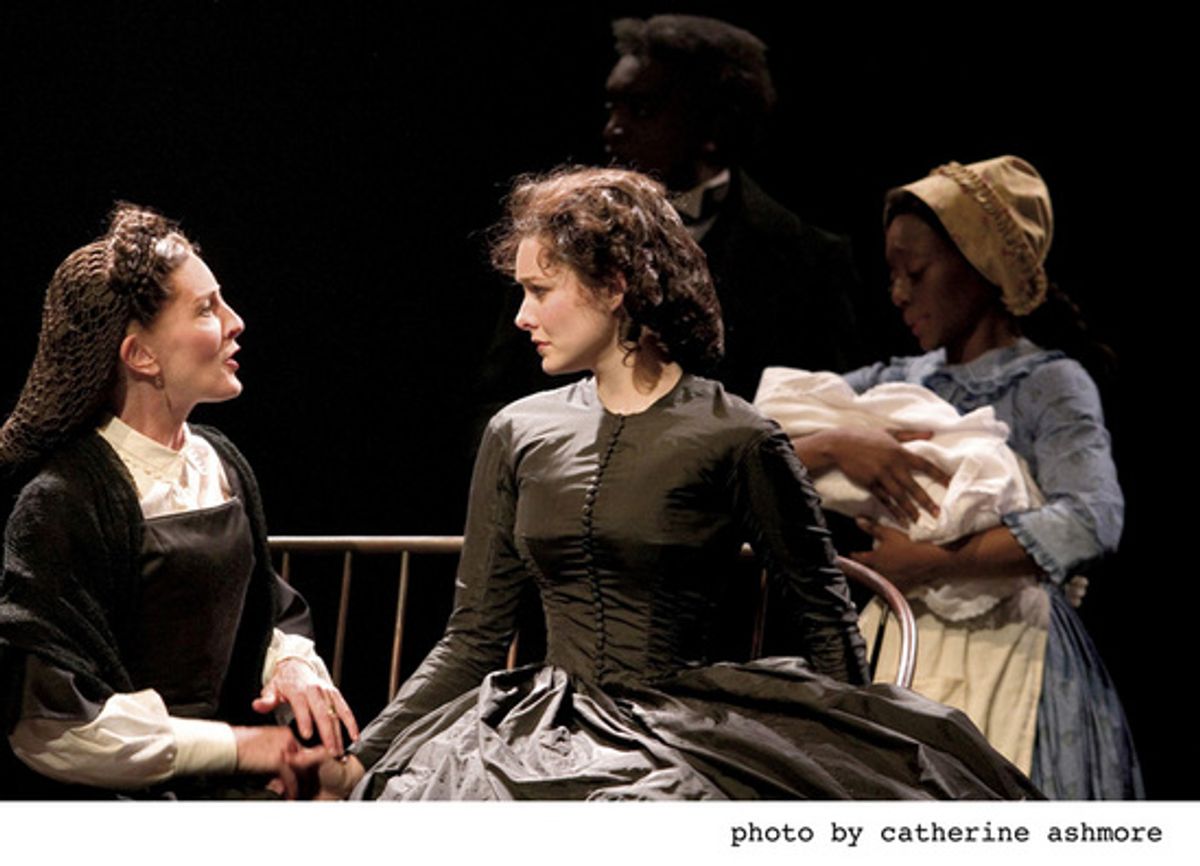 Ellen O'Hara (Susannah Fellows), Scarlett O'Hara (Jill Paice) and Prissy (Jina Burrows) at 