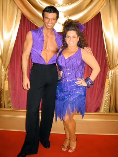 Marissa Jaret Winokur and Tony Dovolani: "Me and Tony backstage -
right before we da Photo