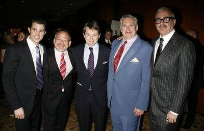 Matt Cavenaugh, Marc Shaiman, Matthew Broderick, Harvey Fierstein, Tom Wopat Photo