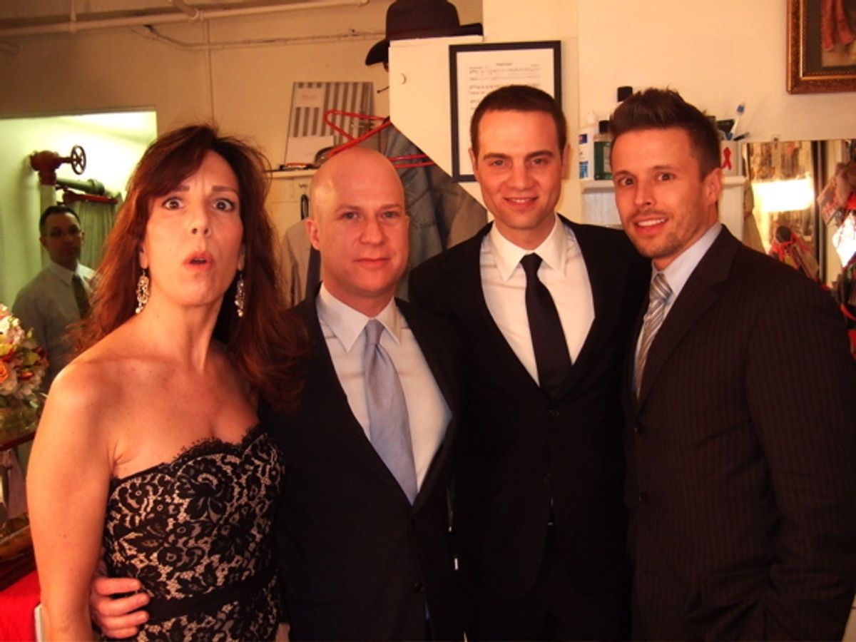 In my dressing room right after the performance are SUSAN BRISTOW, Richie Jackson, Jordan Roth and JOE MAJODA. at 