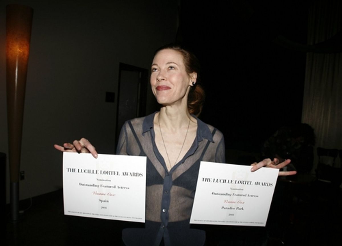 Veanne Cox at Lortel Awards Cocktail Party
