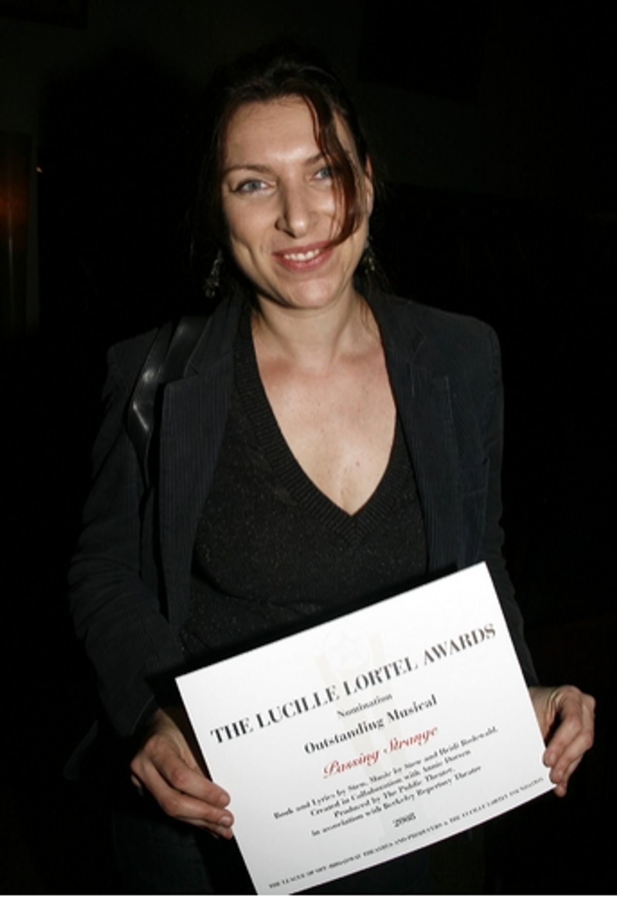 Annie Dorsen at Lortel Awards Cocktail Party