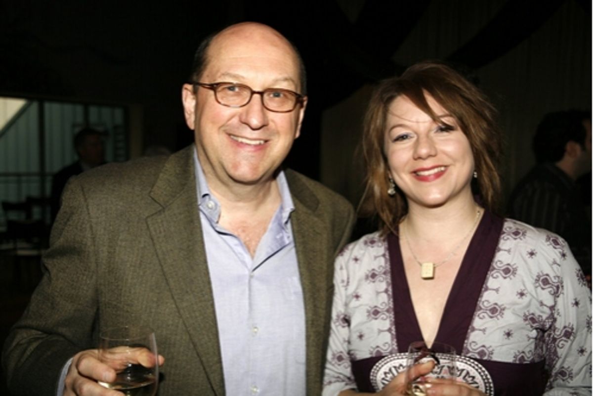 Joel Hatch and Amy Warren at Lortel Awards Cocktail Party
