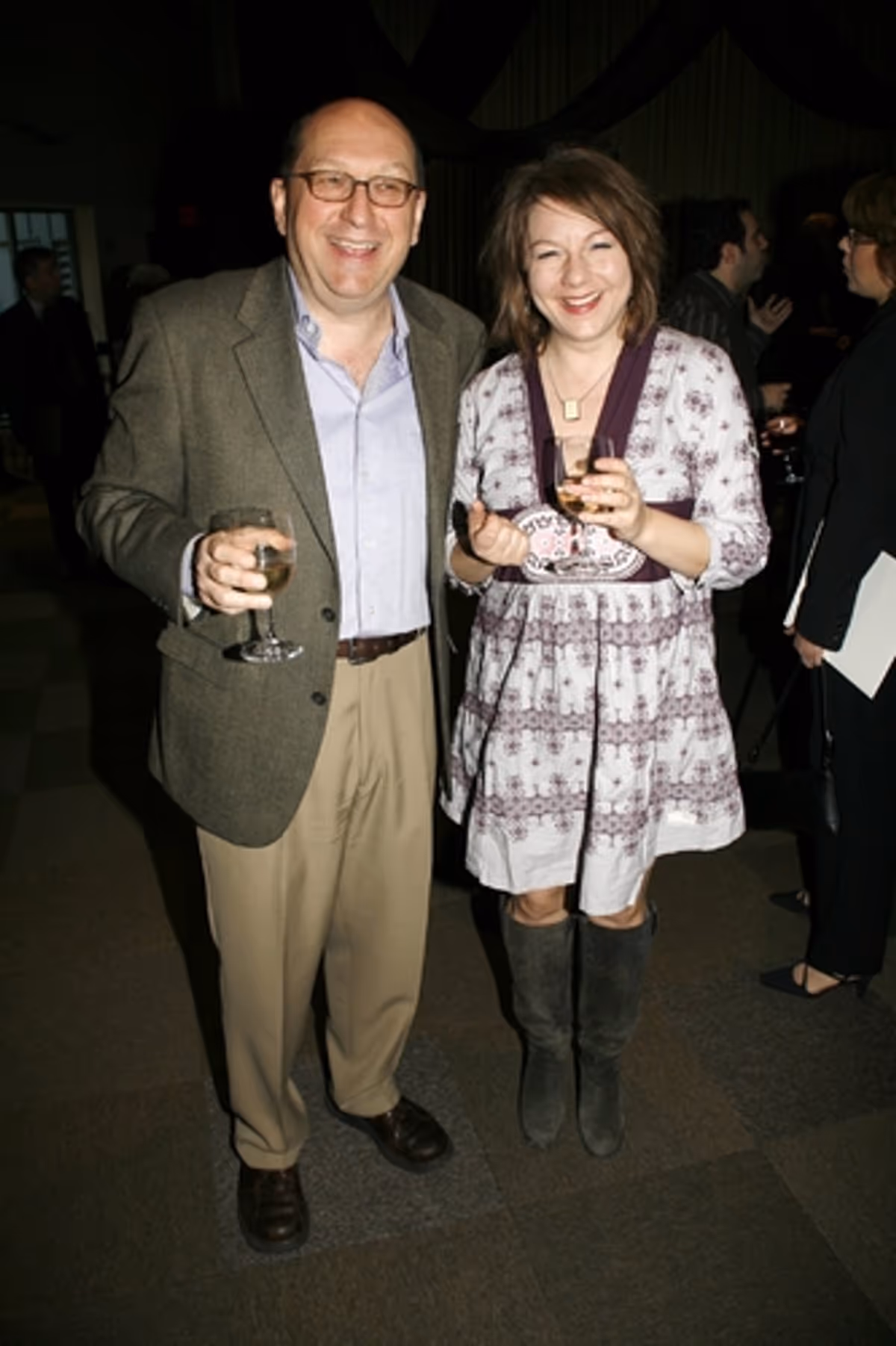 Joel Hatch and Amy Warren at Lortel Awards Cocktail Party