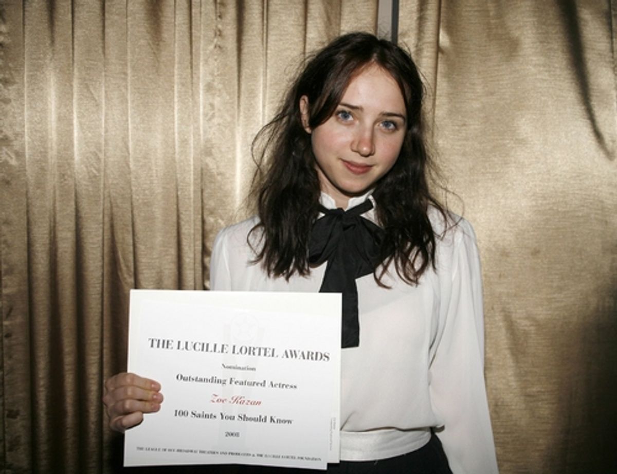Zoe Kazan at Lortel Awards Cocktail Party