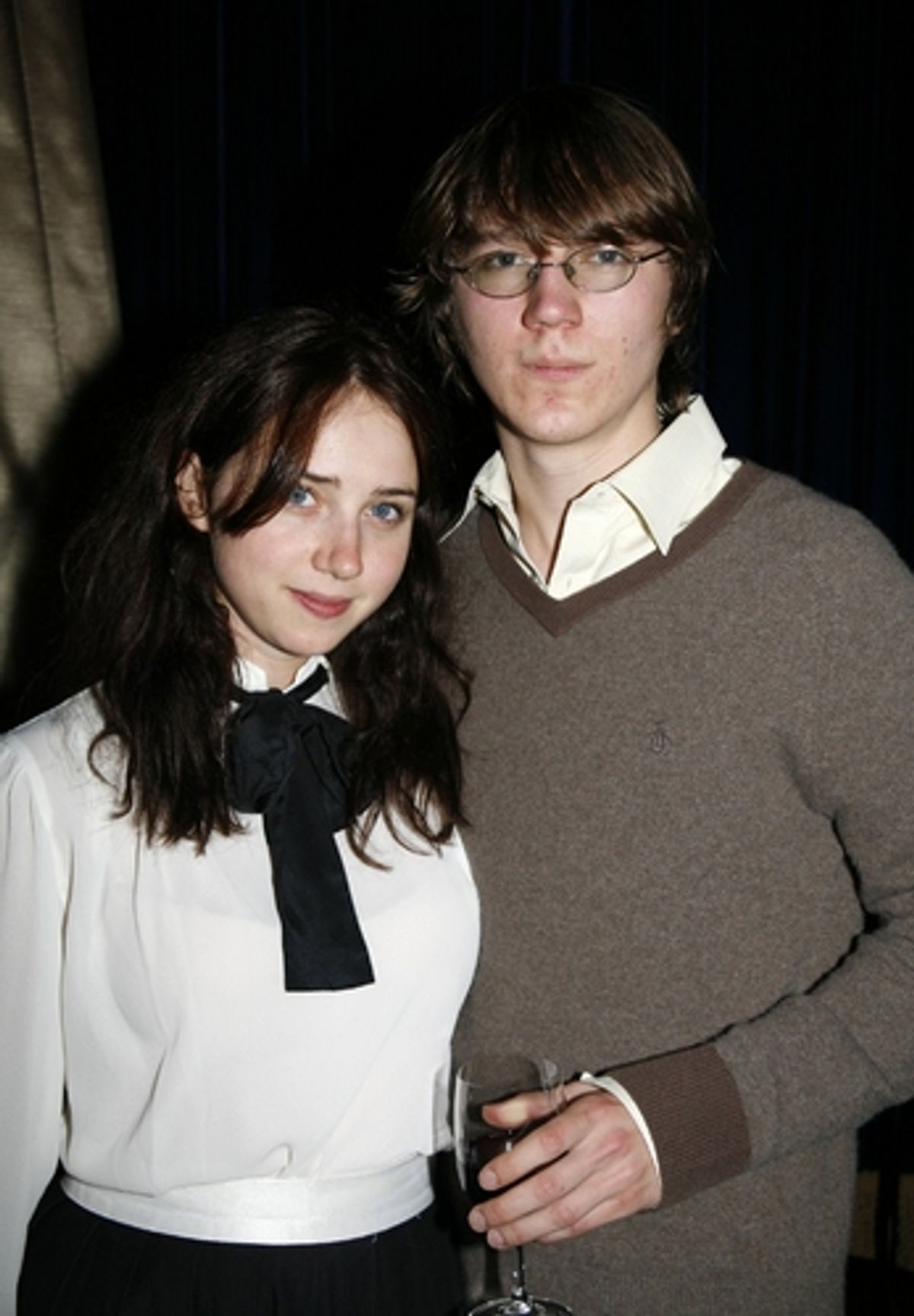Zoe Kazan and Paul Dano at Lortel Awards Cocktail Party