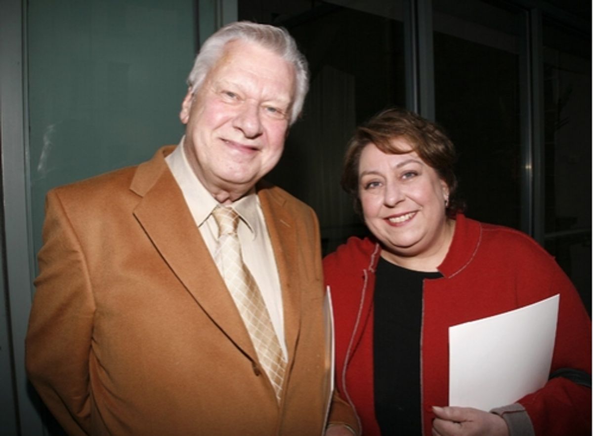 Brian Murray and Jayne Houdyshell at Lortel Awards Cocktail Party