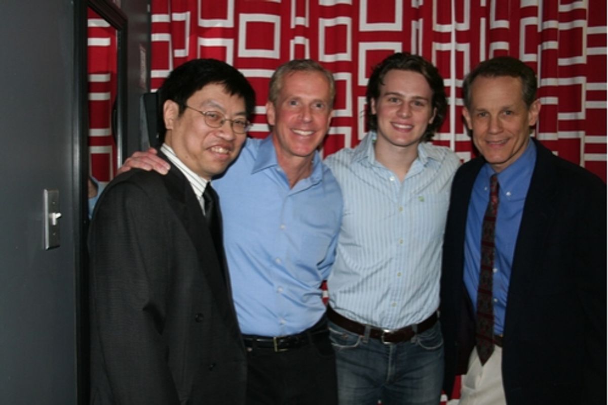 Wayman Wong, Tom Andersen, Jonathan Groff and Jim Walton at Leading Men III