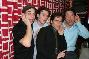 Skylar Astin, Jonathan Groff, Seth Rudetsky and John Tartaglia Photo