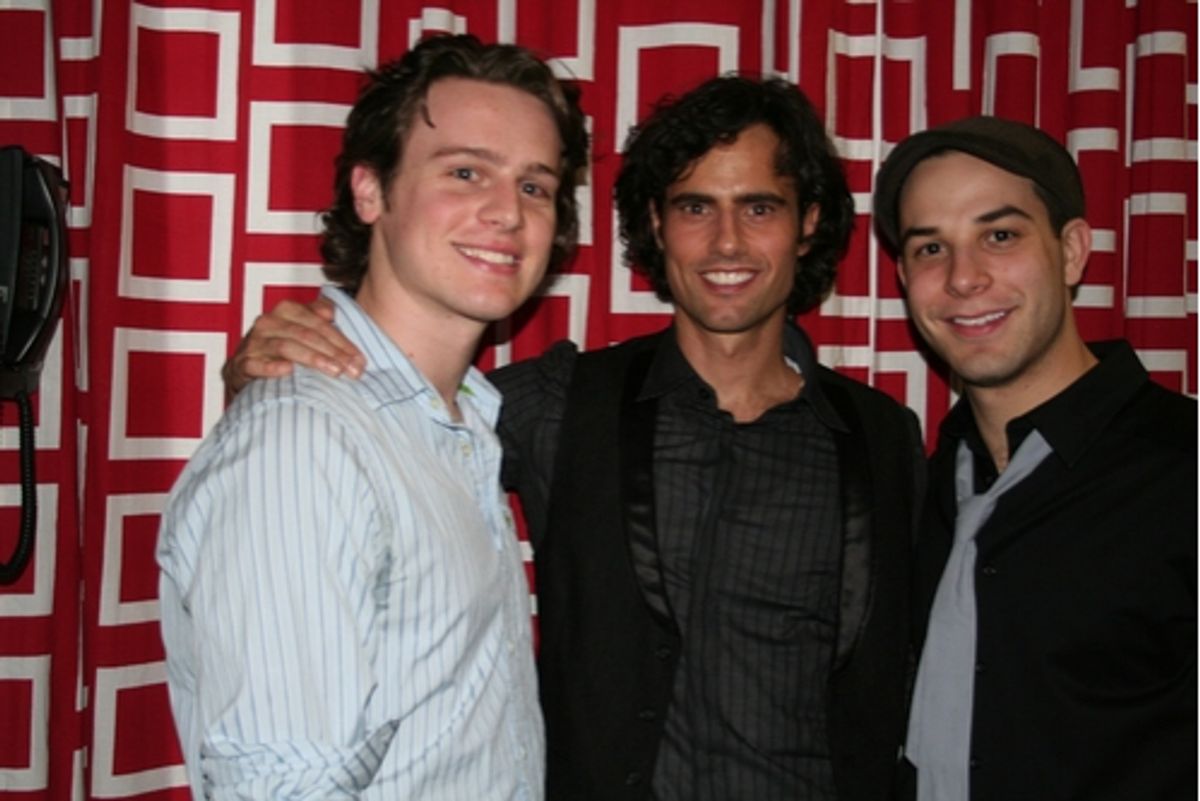 Jonathan Groff, David Burnham and Skylar Astin at 