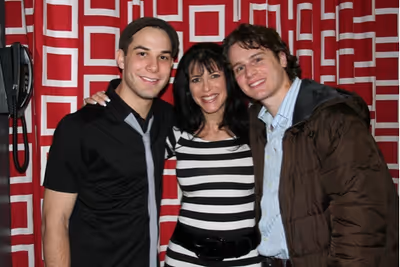 Skylar Astin, Meryl Lipstein and Jonathan Groff Photo