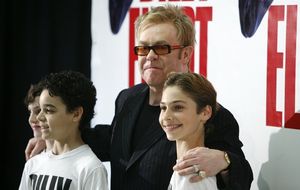 Elton John, Trent Kowalik, David Alvarez and Kiril Kulish Photo