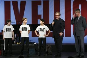 Trent Kowalik & Kiril Kulish & David Alvarez with Elton John & Stephen Daldry Photo