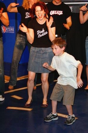 Kirsten Wyatt and an audience member Photo