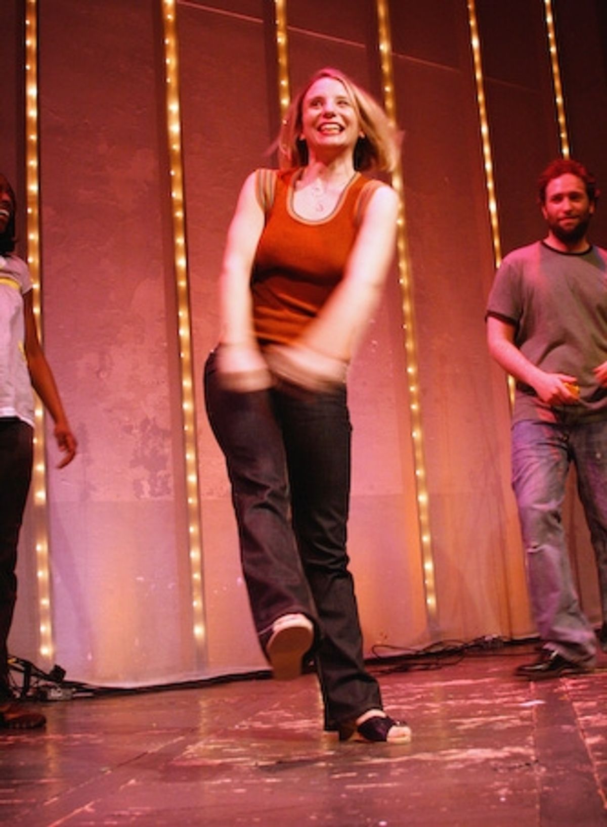 Sarah Saltzberg speeds through a 60-second restaging of My Fair Lady at 'Don't Quit Your Night Job' Welcomes White
