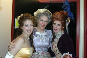 Rena Strober (Belle), Stacia Fernandez (Mrs. Potts) and Marguerite Willbanks(Madame de la Grande Bouche)
@ BroadwayWorld Rena Strober (Belle), Stacia Fernandez (Mrs. Potts) and Marguerite Willbanks(Madame d Photo