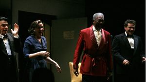 Peter Gallagher, Frances McDormand, Morgan Freeman, and Remy Auberjonois Photo