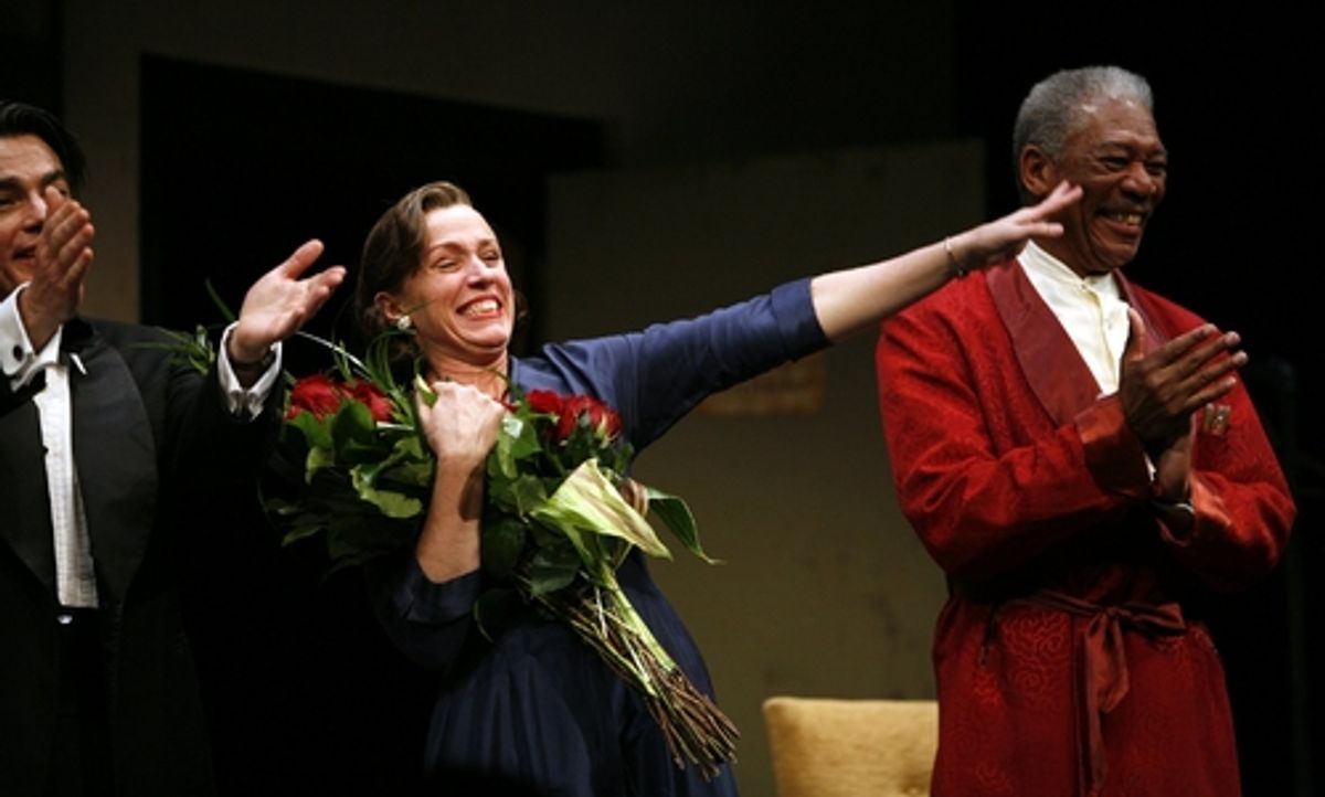 Peter Gallagher, Frances McDormand, and Morgan Freeman at 