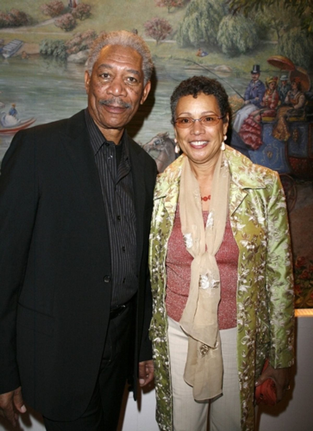 Morgan Freeman and wife at 