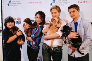 Josh Flitter, Hallie Kate Eisenberg, Edie Falco, and Brandon Hannan Photo