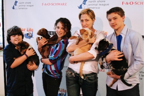 Josh Flitter, Hallie Kate Eisenberg, Edie Falco, and Brandon Hannan Photo