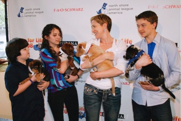 Josh Flitter, Hallie Kate Eisenberg, Edie Falco, and Brandon Hannan Photo