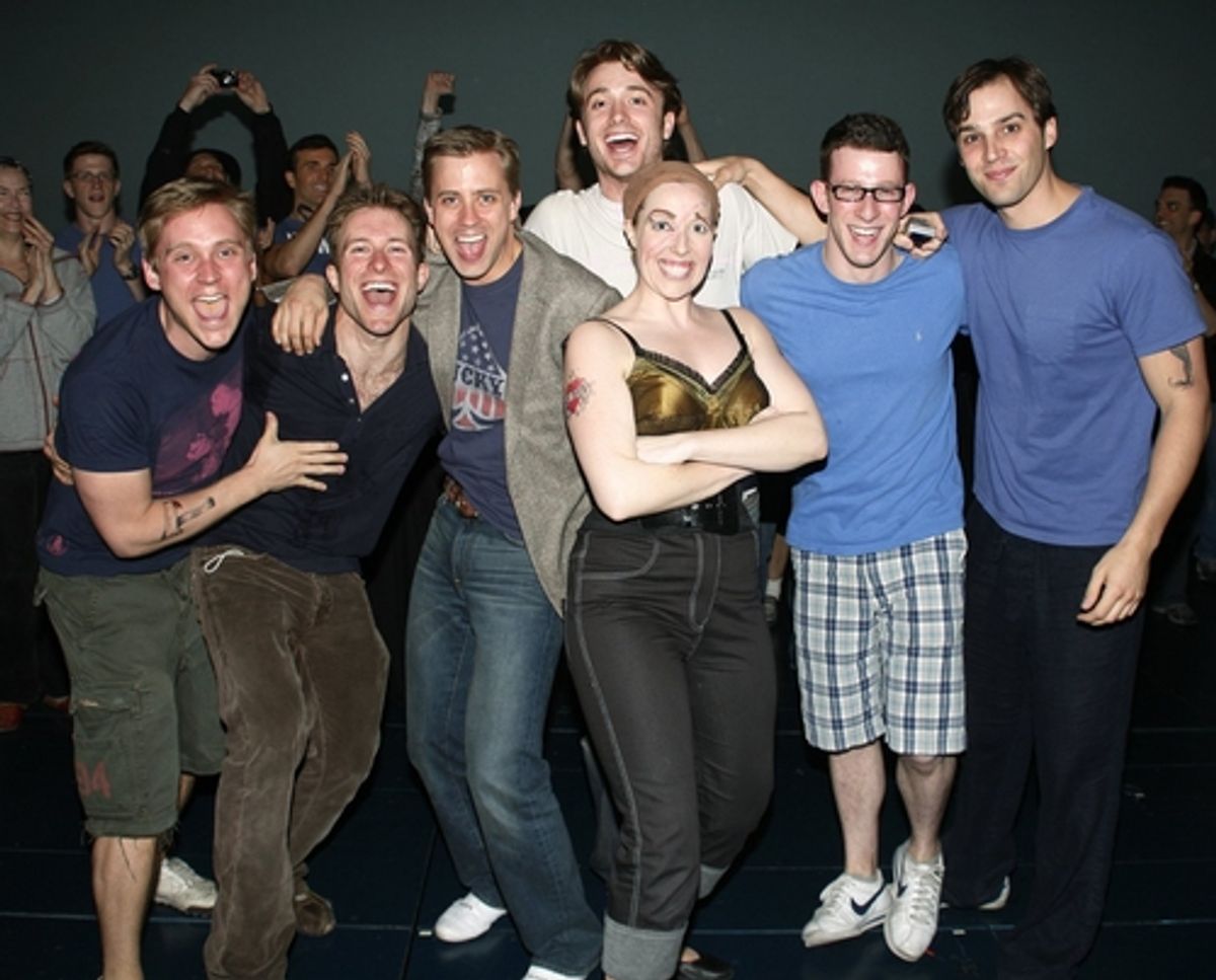 Cast Members of Cry-Baby making their Broadway Debut: Michael Buchanan, Marty Lawson, Michael D. Jablonski, James Snyder, Tory Ross & at 