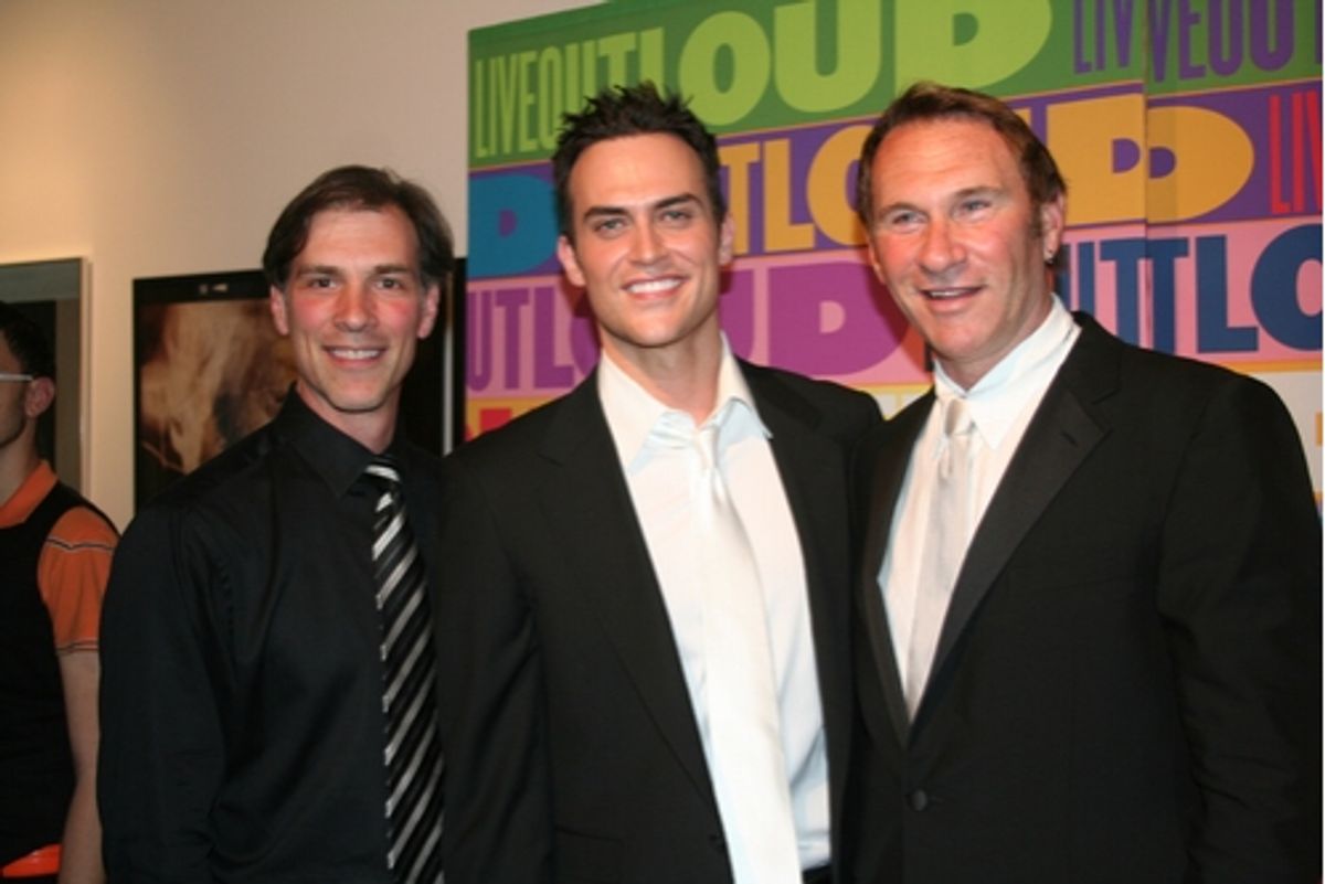 Angelo Fraboni (Co-Producer 'Celebrity Autobiography; In Their Own Words', Cheyenne Jackson and Hal Rubenstein (InStyle Magazine) at 