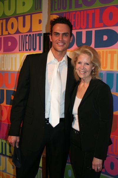 Cheyenne Jackson and Broadway Producer Daryl Roth Photo