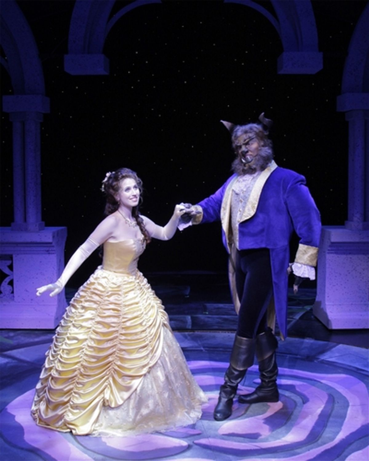 Rena Strober (Belle) and Joseph Mahowald (Beast) at 