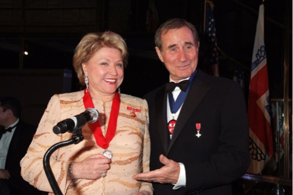 Barbara Taylor Bradford and Jim Dale at 