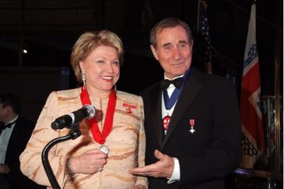 Barbara Taylor Bradford and Jim Dale Photo