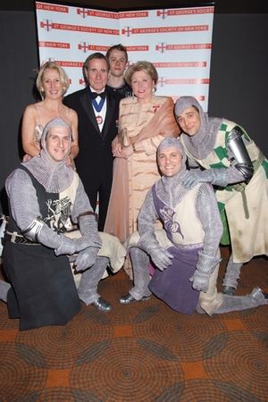 Barbara Taylor Bradford, Jim Dale, and the Knights Photo