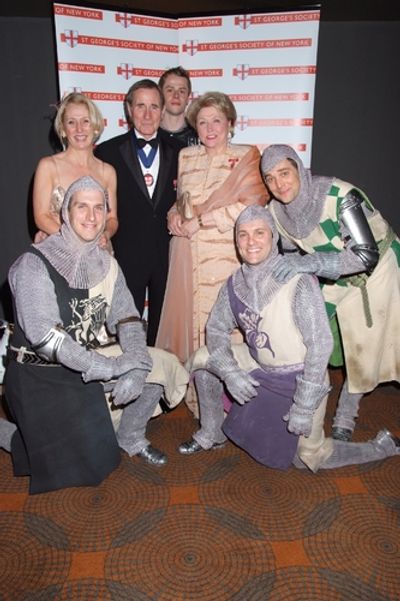 Barbara Taylor Bradford, Jim Dale, and the Knights Photo