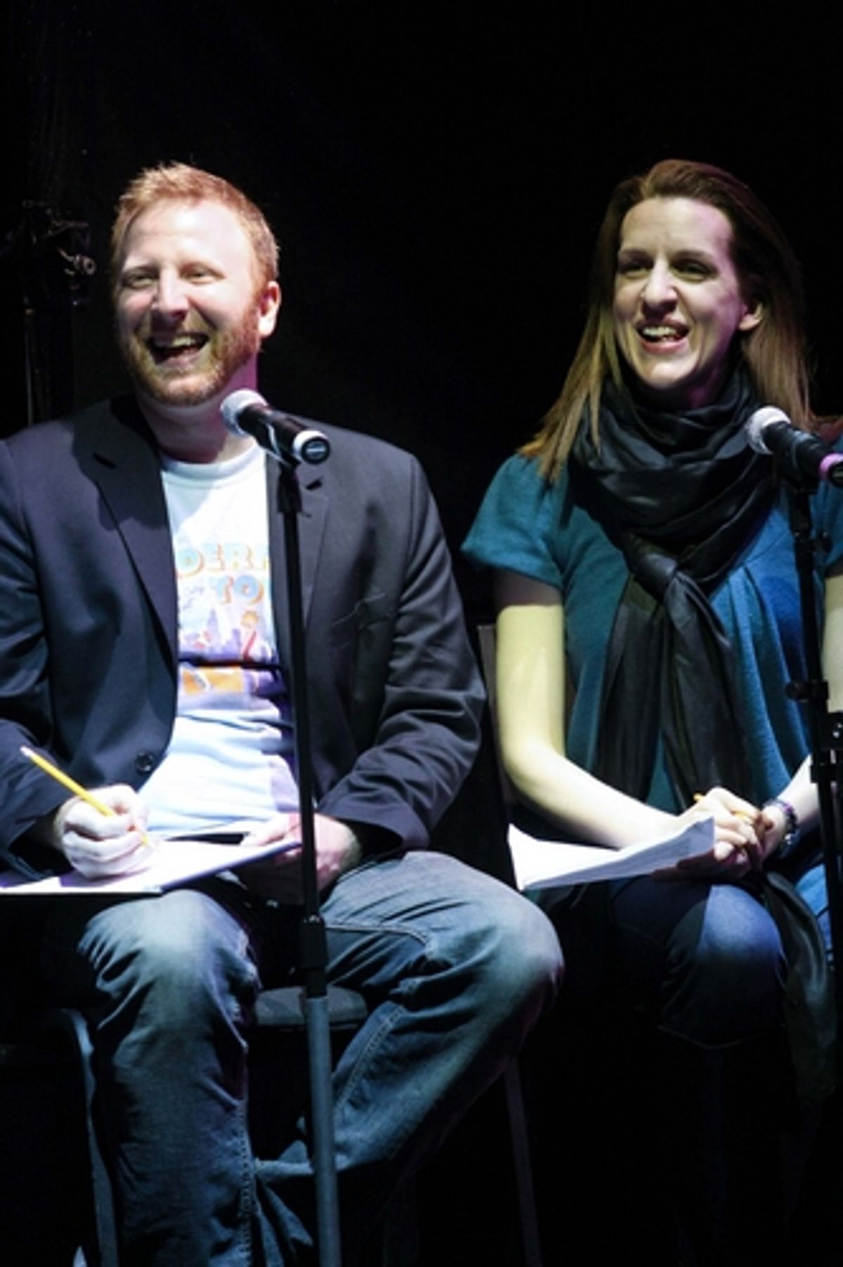 Hunter Bell and Susan Blackwell at Broadway Beauty Pageant