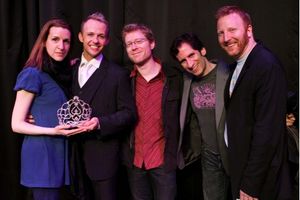 Susan Blackwell, Marty Thomas, Anthony Rapp, Seth Rudetsky, and Hunter Bell
 Photo