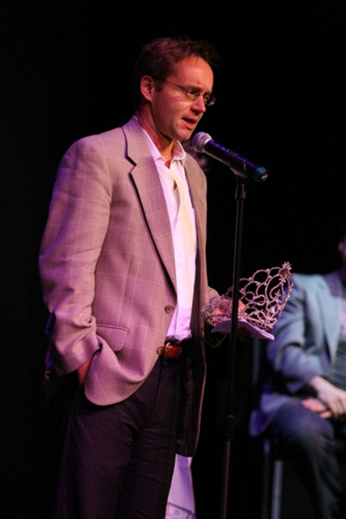 Michael Riedel at Broadway Beauty Pageant