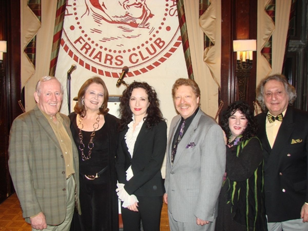 Len Cariou, Randie Levine-Miller, Bebe Neuwirth, Robert R. Blume, Barbara Siegel (Chair Person of the Drama Desk Committee) and William Wolf at 