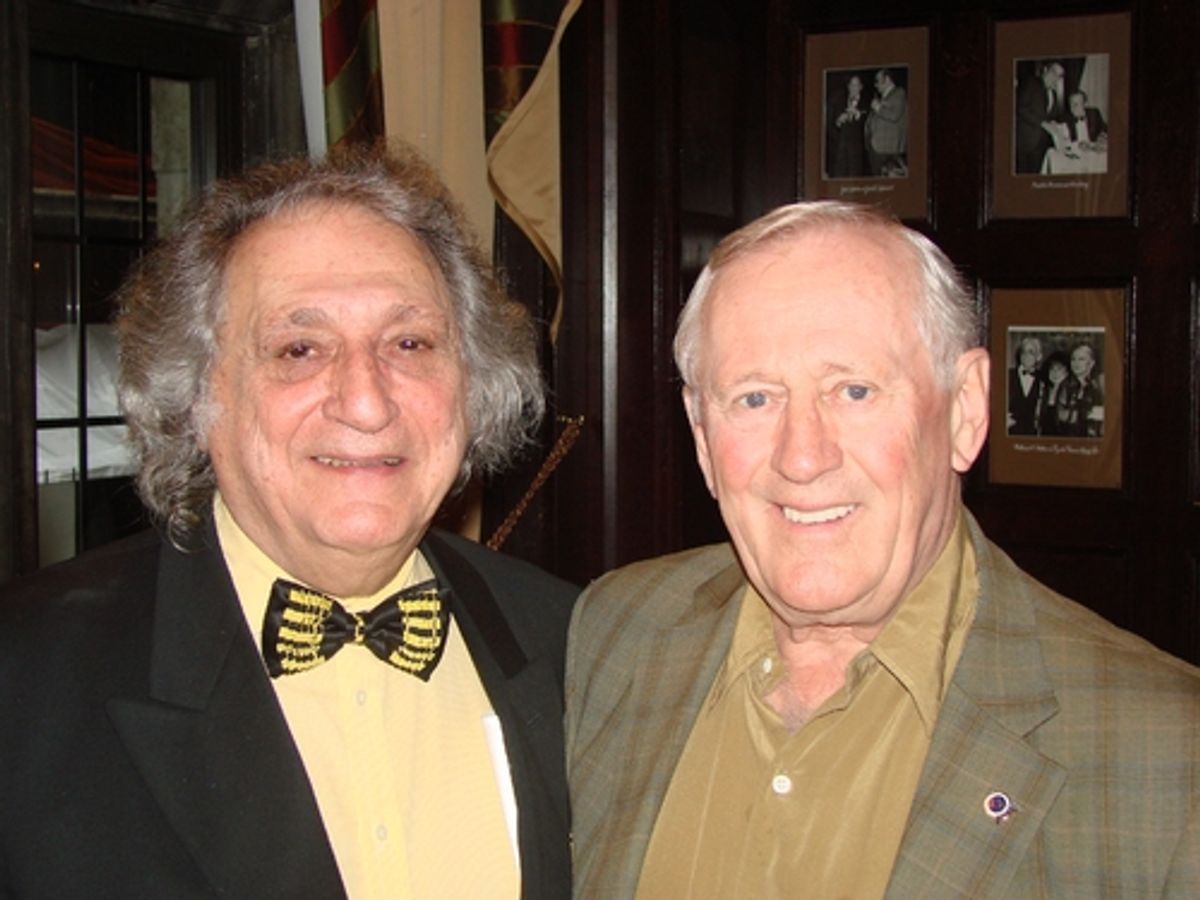 William Wolf (President of the Drama Desk) and Len Cariou at 
