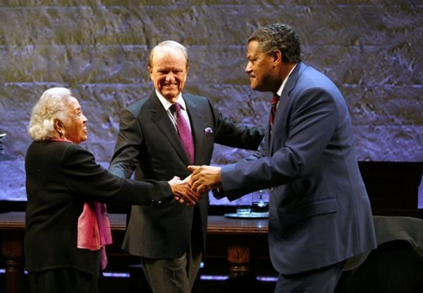 Laurence Fishburne, George Stevens Jr. (Playwright), and Mrs. Thurgood Marshall Photo
