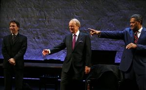Laurence Fishburne, George Stevens Jr. (Playwright), and Leonard Foglia (Director) Photo